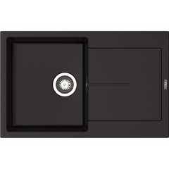 Pyramis Ithaka 1B 1D Ένθετος Νεροχύτης από Συνθετικό Γρανίτη Μ79xΠ50cm Μαύρος